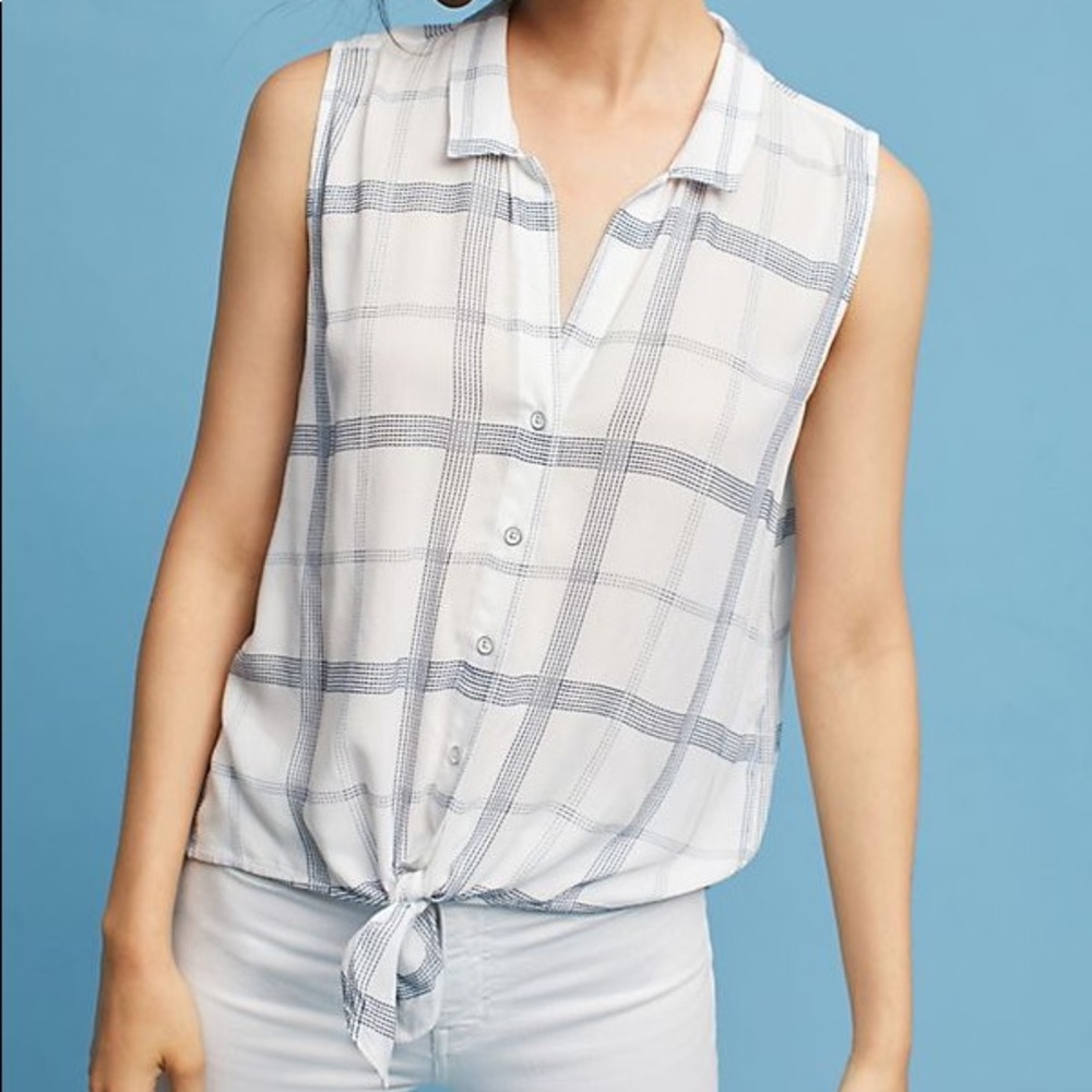 White check sleeveless top